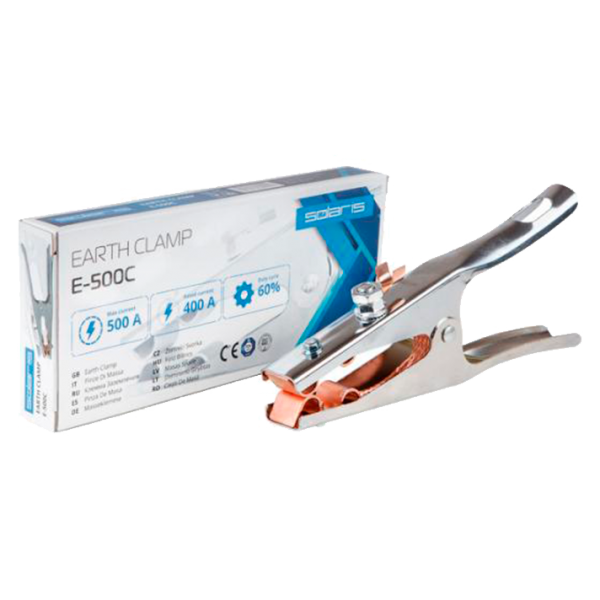 Клемма заземления 500А E-500C Solaris в кор. (непрерыв. режим 400А; макс. 500А)