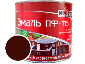 Эмаль МАСТЕР ПФ-115 красно-коричневая; ГОСТ 6465-76