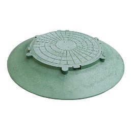 Люк конусный полимерно-песчаный (садовый для смотровых колодцев) Вес: 35 кг. Цвета: серый, зеленый.